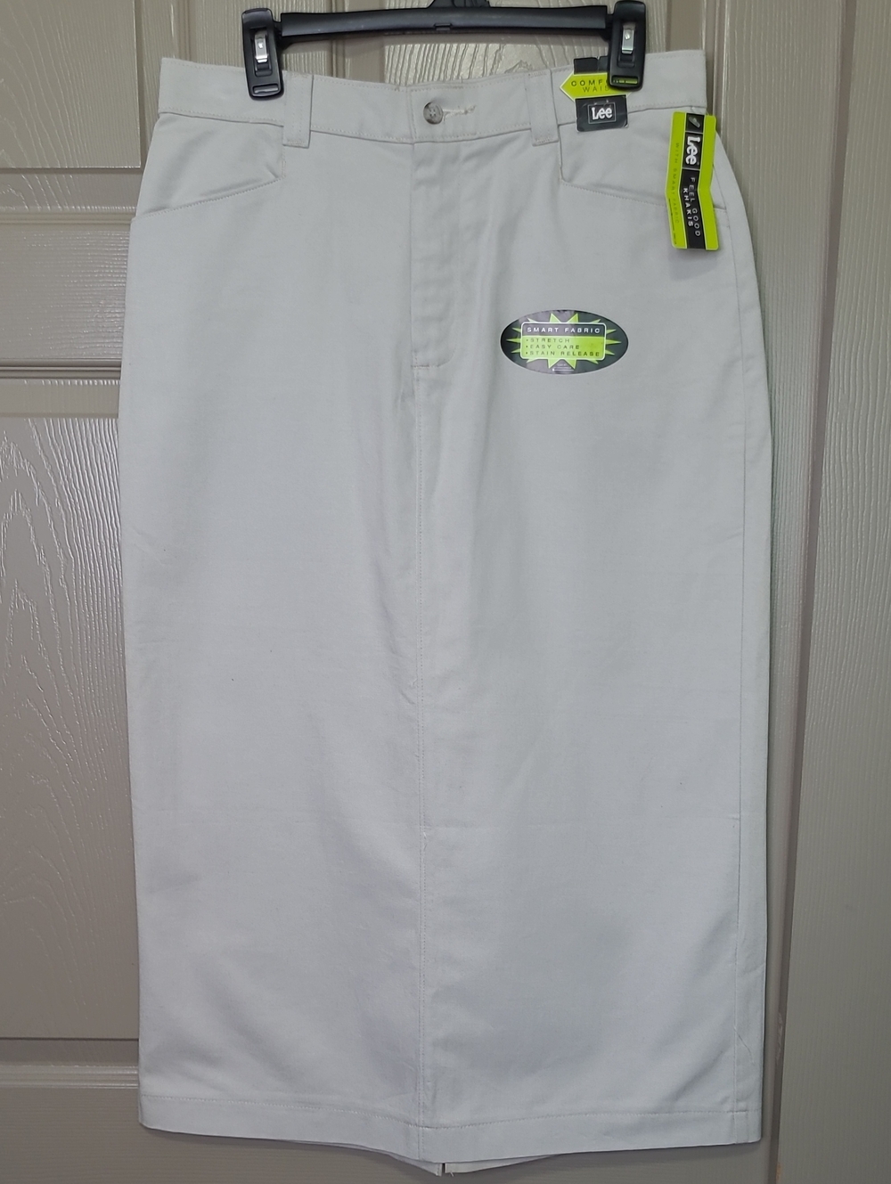 NWT Lee Khaki Straight Maxi Skirt Size 14 Petite